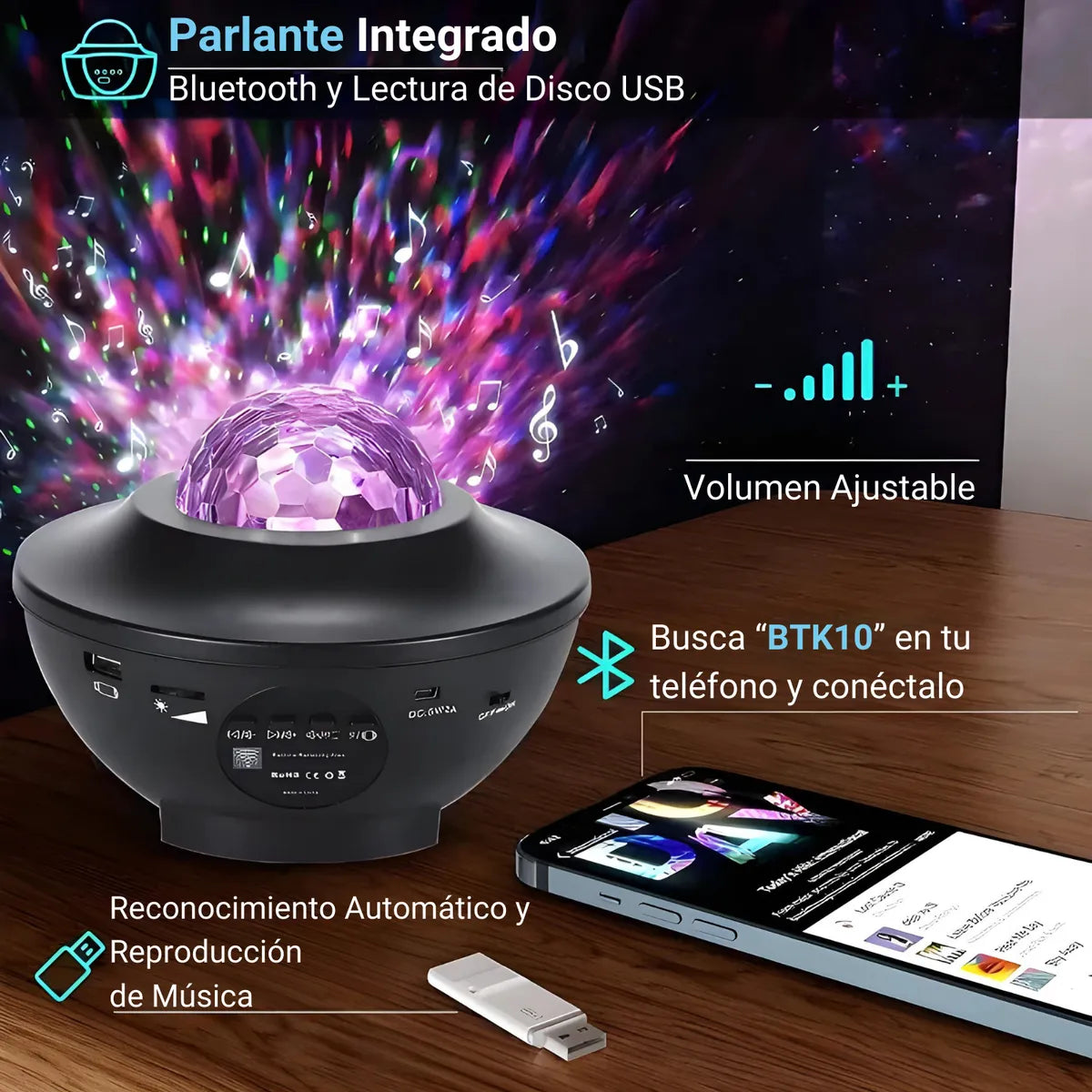 Proyector de luz galaxia nebulosa - ¡Convierte tu habitación en un universo mágico!